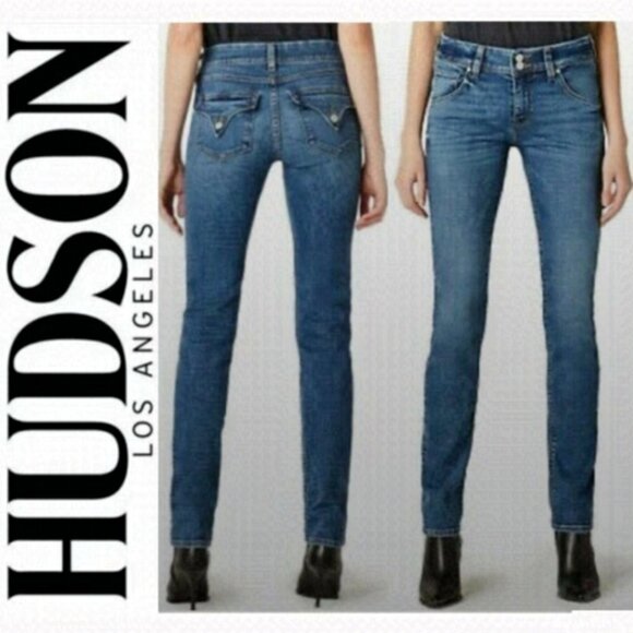 Hudson Jeans Indigo Straight Leg Denim - Picture 1 of 11